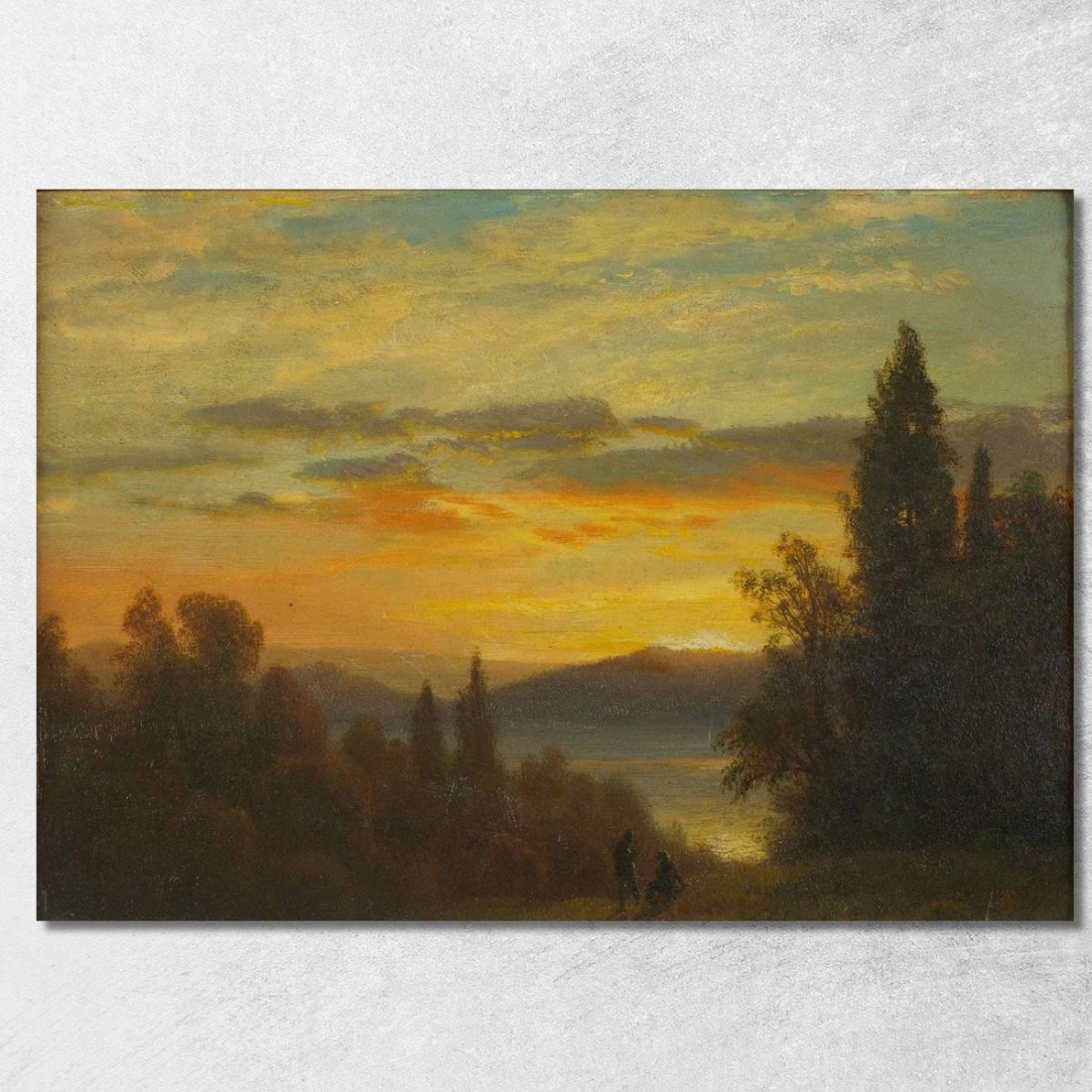 Sul Fiume Hudson Vicino A Irvington Albert Bierstadt abr76 quadro stampato su tela Sul Fiume Hudson Vicino A Irvington Albert Bierstadt abr76 quadro stampato su tela