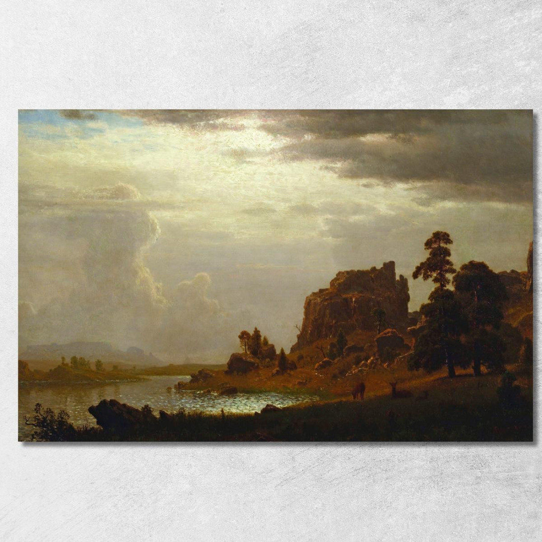 Sull'Acqua Dolce Vicino Alla Porta Del Diavolo Albert Bierstadt abr78 quadro stampato su tela Sull'Acqua Dolce Vicino Alla Porta Del Diavolo Albert Bierstadt abr78 quadro stampato su tela