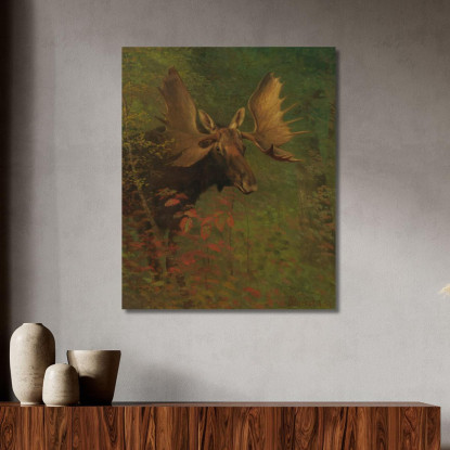 Studio Di Un Alce Albert Bierstadt abr94 quadro stampato su tela