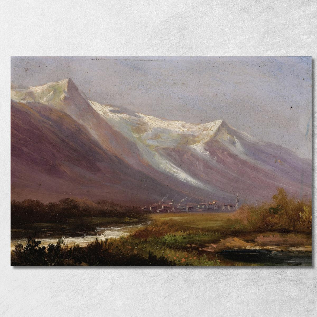 Studio Delle Montagne Albert Bierstadt abr96 quadro stampato su tela Studio Delle Montagne Albert Bierstadt abr96 quadro stampato su tela