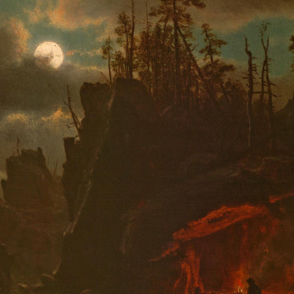 Il Campo Dei Cacciatori Albert Bierstadt abr112 quadro stampato su tela
