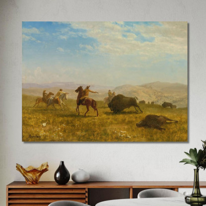 Il Selvaggio West Albert Bierstadt abr113 quadro stampato su tela