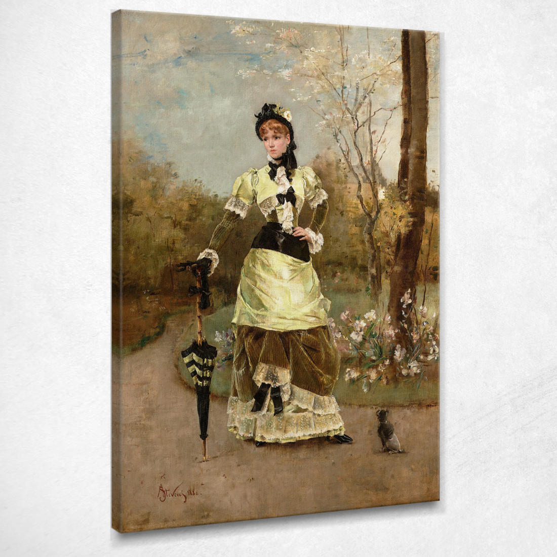 Il Parigino Alfred Stevens stal44 quadro stampato su tela Il Parigino Alfred Stevens stal44 quadro stampato su tela