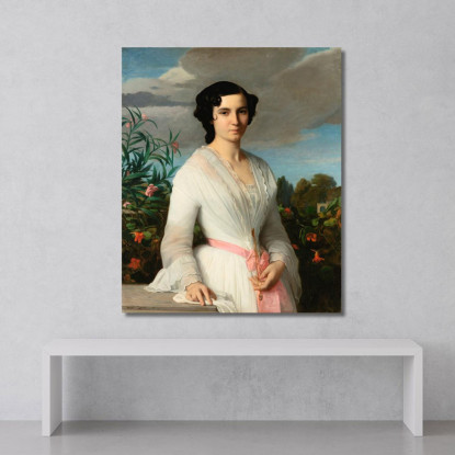 Ritratto Di Mademoiselle Louise Marès Alexandre Cabanel acb34 quadro stampato su tela