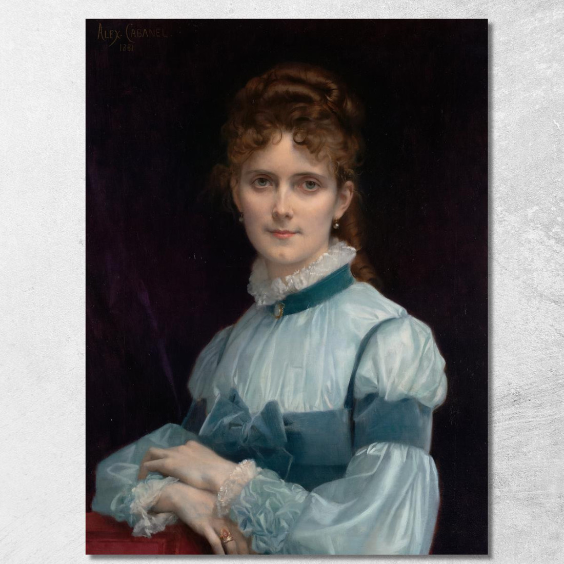 Ritratto Della Signorina Fanny Clapp Alexandre Cabanel acb36 quadro stampato su tela Ritratto Della Signorina Fanny Clapp Alexandre Cabanel acb36 quadro stampato su tela