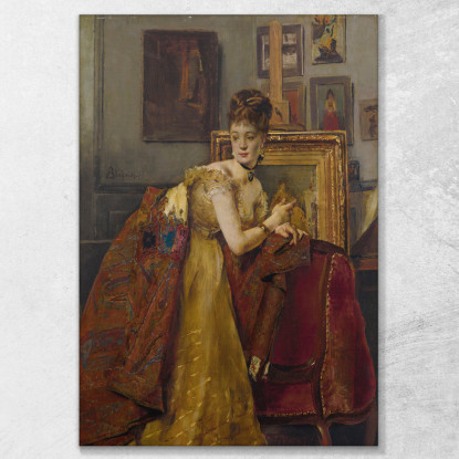 Il Bagno Del Ballo Di Fine Anno Alfred Stevens stal45 quadro stampato su tela