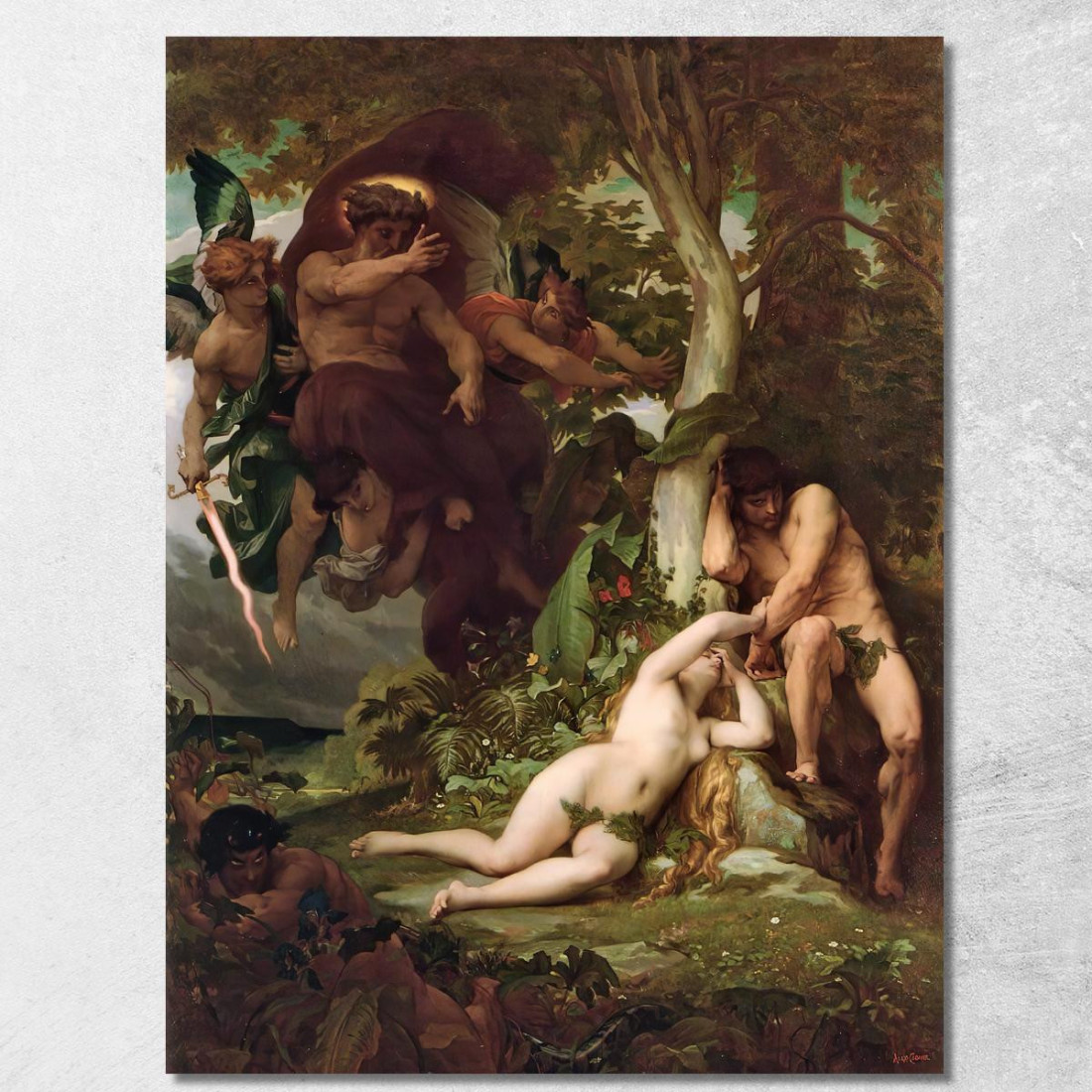 La Cacciata Di Adamo Ed Eva Dal Giardino Del Paradiso Alexandre Cabanel acb47 quadro stampato su tela La Cacciata Di Adamo Ed Eva Dal Giardino Del Paradiso Alexandre Cabanel acb47 quadro stampato su tela