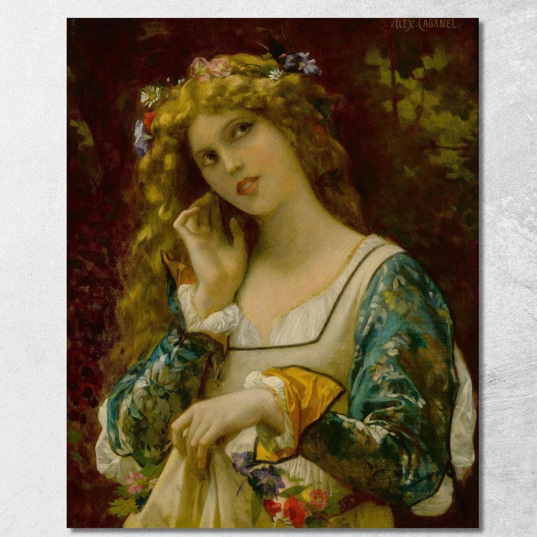 Ascoltando La Voce Dell'Eco Alexandre Cabanel acb50 quadro stampato su tela Ascoltando La Voce Dell'Eco Alexandre Cabanel acb50 quadro stampato su tela