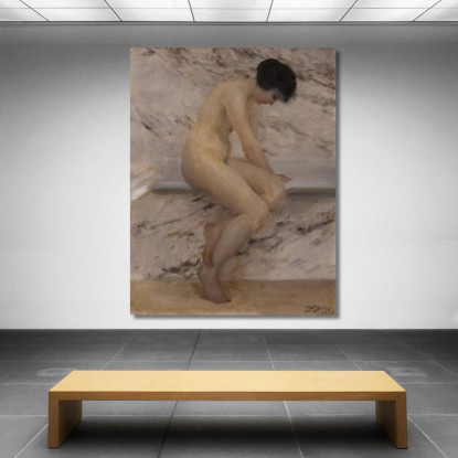 Alla Vasca Da Bagno Anders Zorn azn5 quadro stampato su tela