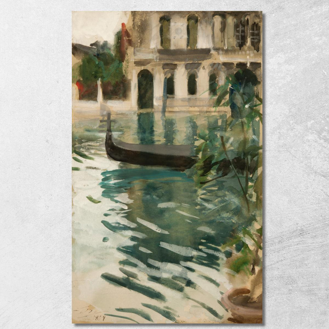 Gondola Venezia Anders Zorn azn27 quadro stampato su tela