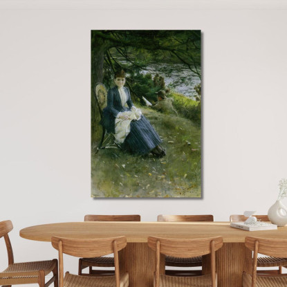 In Scozia La Signora Symons Anders Zorn azn35 quadro stampato su tela