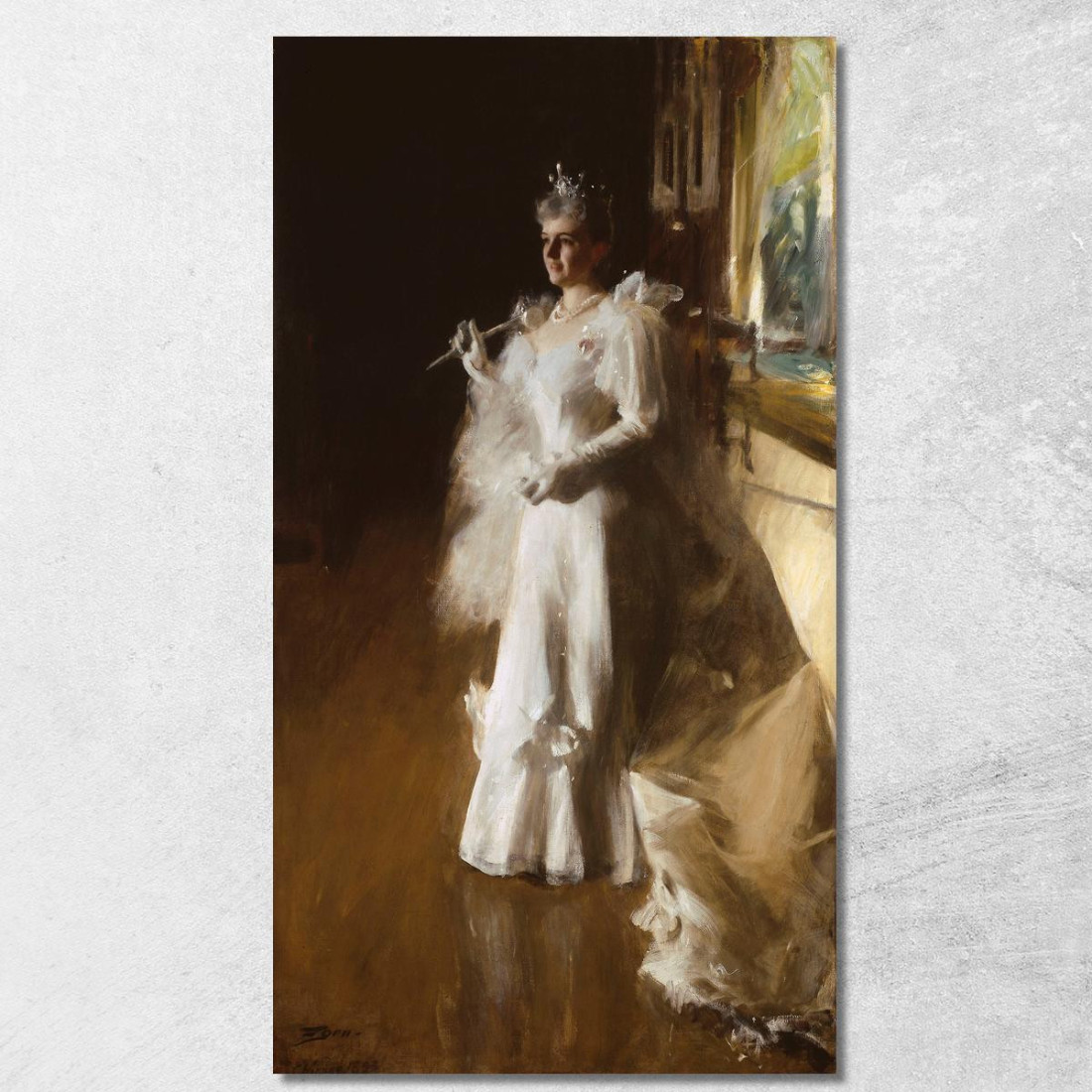 La Signora Potter Palmer Anders Zorn azn49 quadro stampato su tela