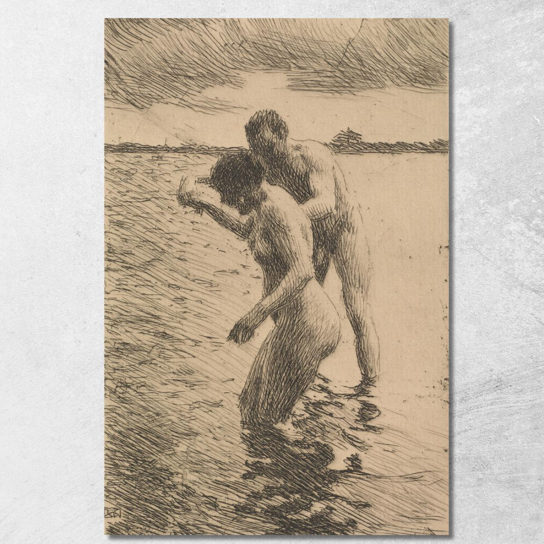 Pilota Anders Zorn azn56 quadro stampato su tela Pilota Anders Zorn azn56 quadro stampato su tela