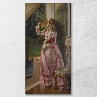 Estate Alfred Stevens stal56 quadro stampato su tela