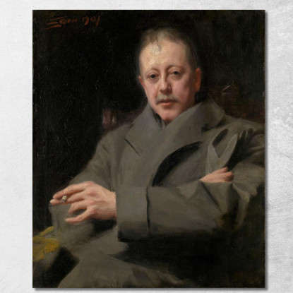 Studio Del Ritratto Di Un Uomo Anders Zorn azn62 quadro stampato su tela