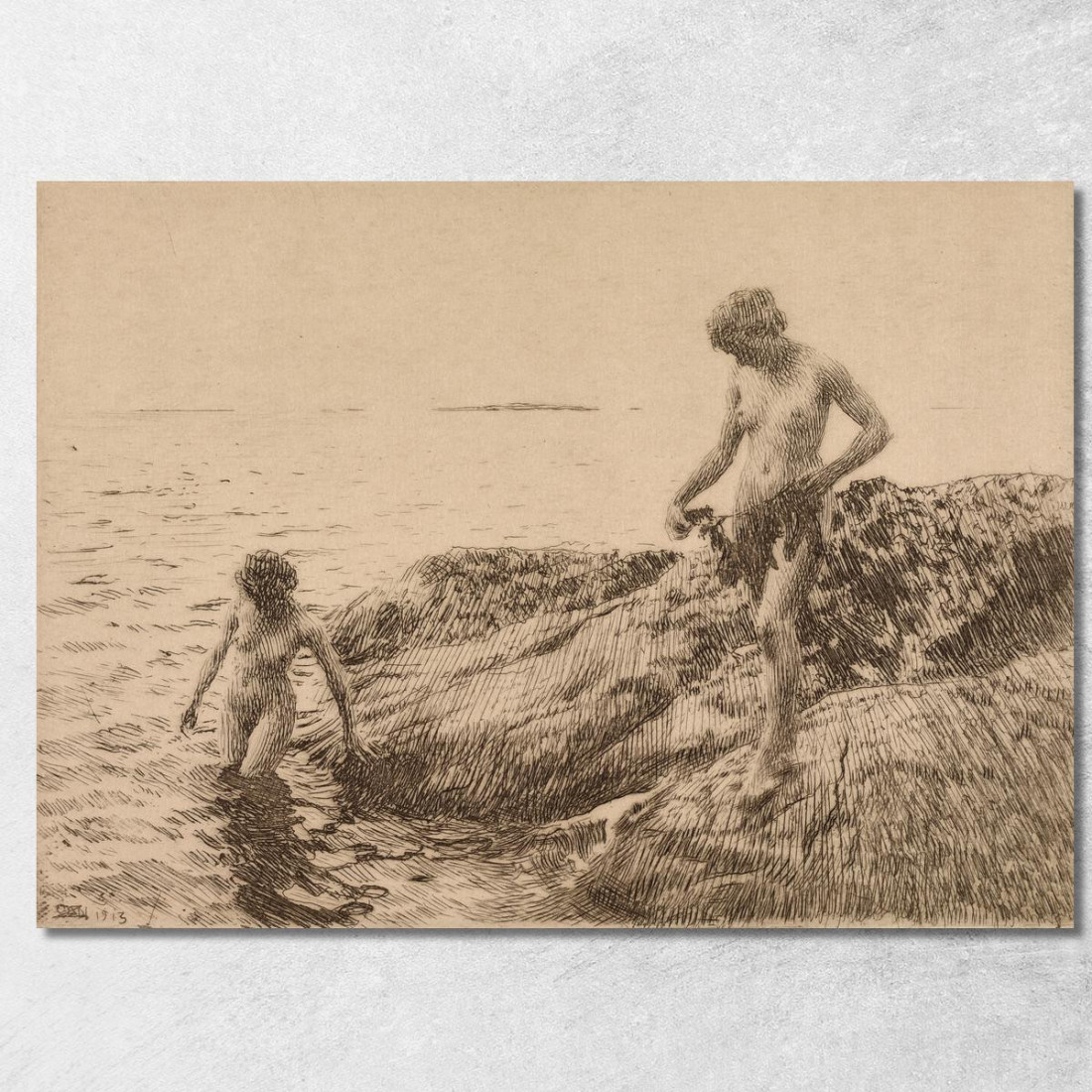 Skerries Verso Il Mare Anders Zorn azn67 quadro stampato su tela Skerries Verso Il Mare Anders Zorn azn67 quadro stampato su tela