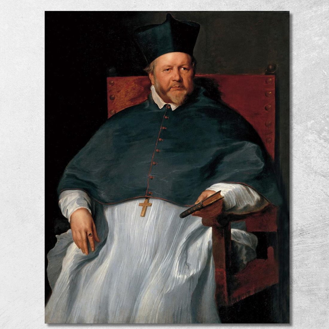 Vescovo Jan Van Malderen Anthony van Dyck avd11 quadro stampato su tela Vescovo Jan Van Malderen Anthony van Dyck avd11 quadro stampato su tela