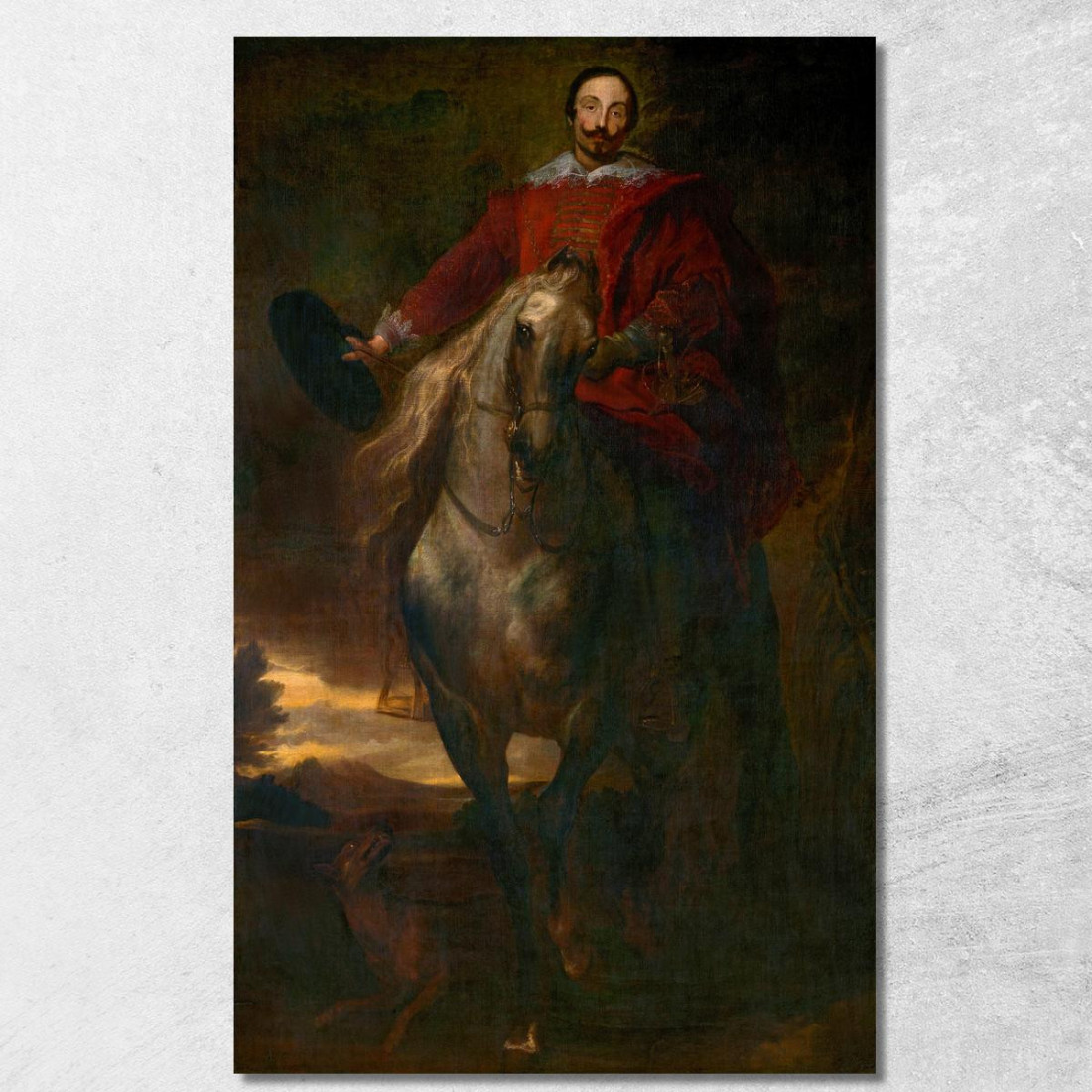Ritratto Equestre Anthony van Dyck avd24 quadro stampato su tela Ritratto Equestre Anthony van Dyck avd24 quadro stampato su tela