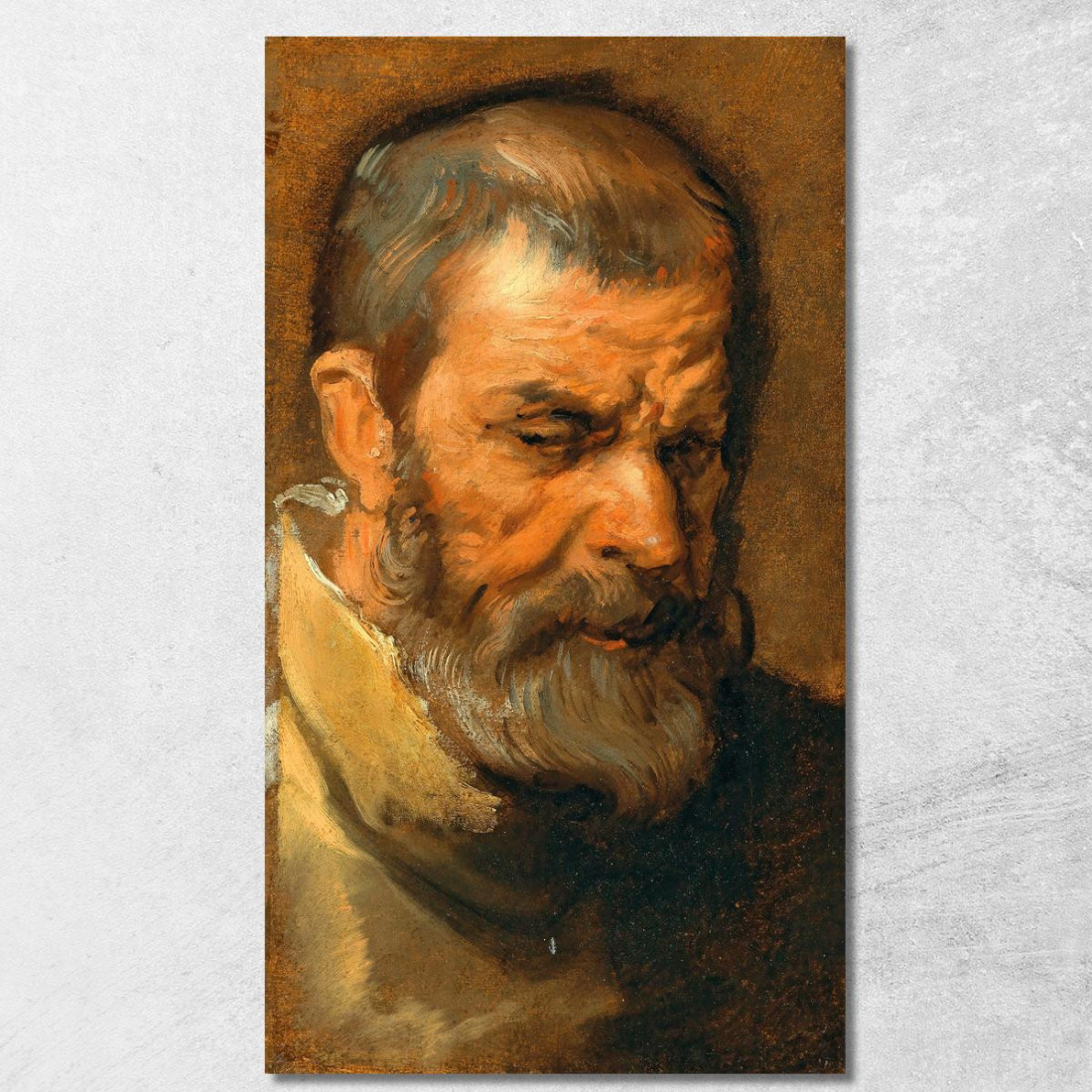 Testa Di Un Uomo Barbuto Anthony van Dyck avd30 quadro stampato su tela Testa Di Un Uomo Barbuto Anthony van Dyck avd30 quadro stampato su tela