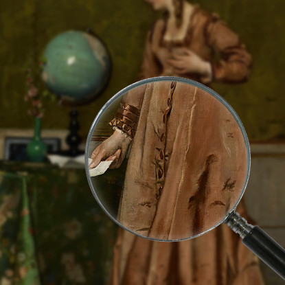 Notizie Da Lontano Alfred Stevens stal68 quadro stampato su tela