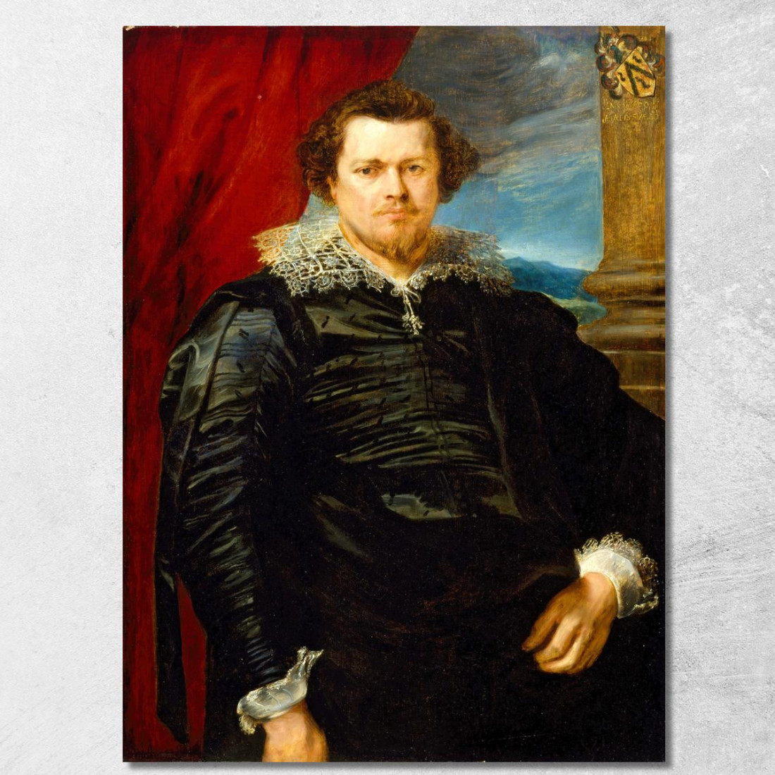 Ritratto Di Jaspar De Charles Van Nieuwenhoven Anthony van Dyck avd80 quadro stampato su tela Ritratto Di Jaspar De Charles Van Nieuwenhoven Anthony van Dyck avd80 quadro stampato su tela
