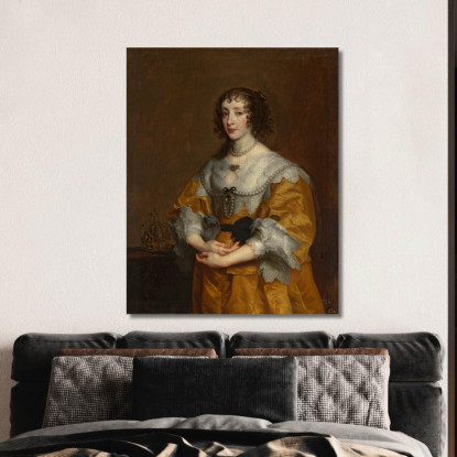 Regina Enrichetta Maria Anthony van Dyck avd94 quadro stampato su tela