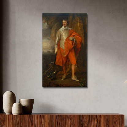 Robert Rich Secondo Conte Di Warwick Anthony van Dyck avd96 quadro stampato su tela