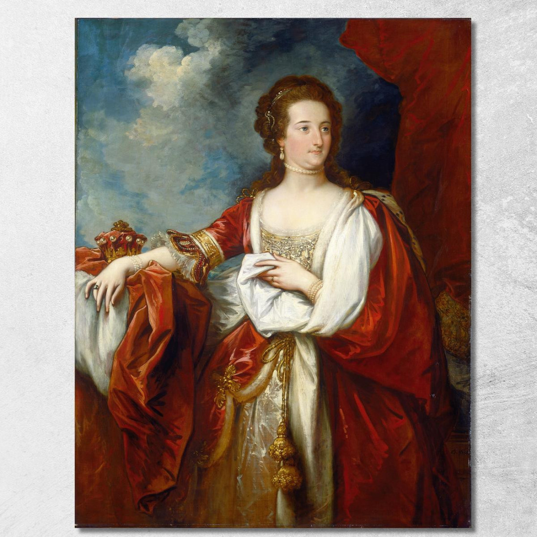Elisabettacontessa Di Effingham Benjamin West bwt20 quadro stampato su tela Elisabettacontessa Di Effingham Benjamin West bwt20 quadro stampato su tela