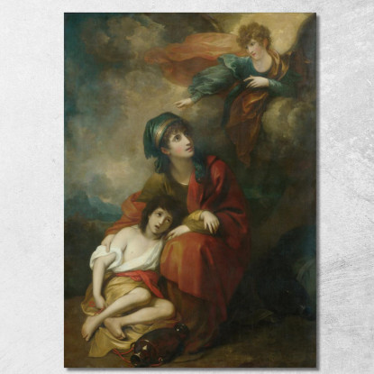 Agar E Ismaele Benjamin West bwt23 quadro stampato su tela