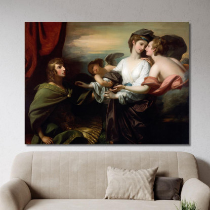 Helen Portata A Parigi Benjamin West bwt27 quadro stampato su tela