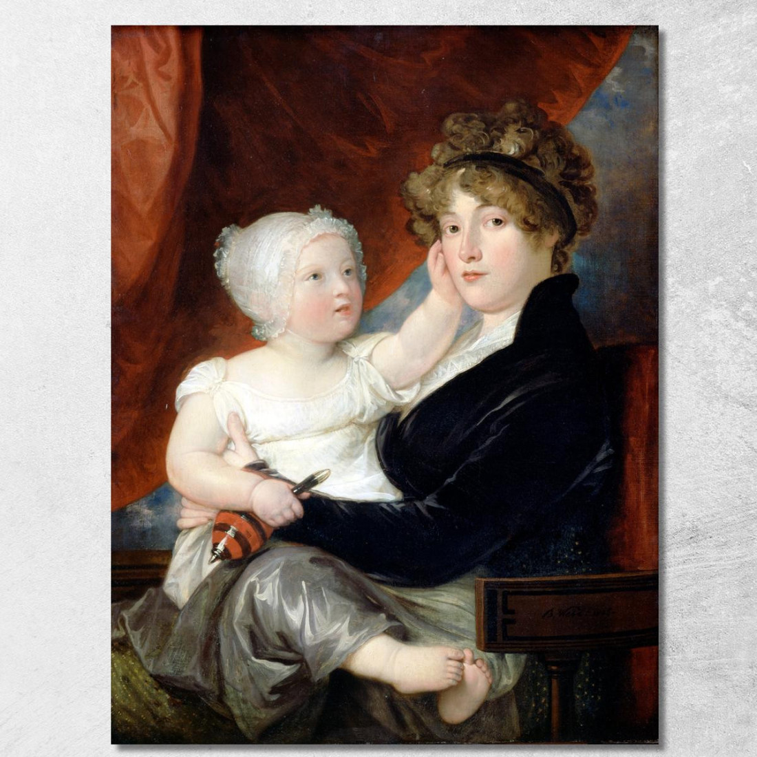 La Signora Benjamin West Ii Con Suo Figlio Benjamin West Iii Benjamin West bwt39 quadro stampato su tela