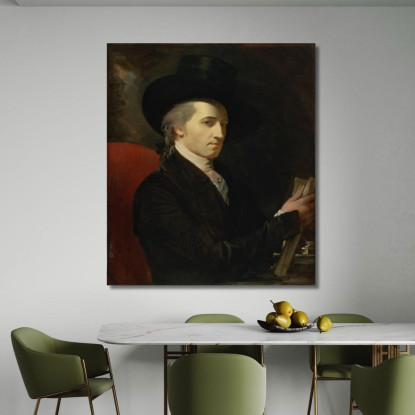 Autoritratto Dell'Artista Benjamin West bwt52 quadro stampato su tela