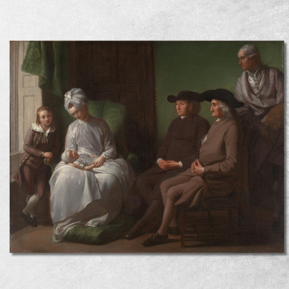 L'Artista E La Sua Famiglia Benjamin West bwt58 quadro stampato su tela