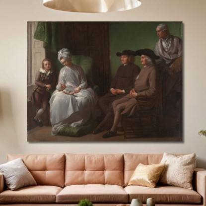 L'Artista E La Sua Famiglia Benjamin West bwt58 quadro stampato su tela