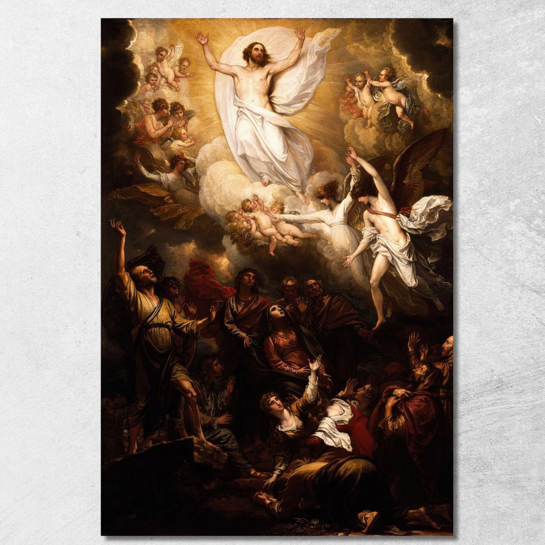 L'Ascensione Benjamin West bwt60 quadro stampato su tela