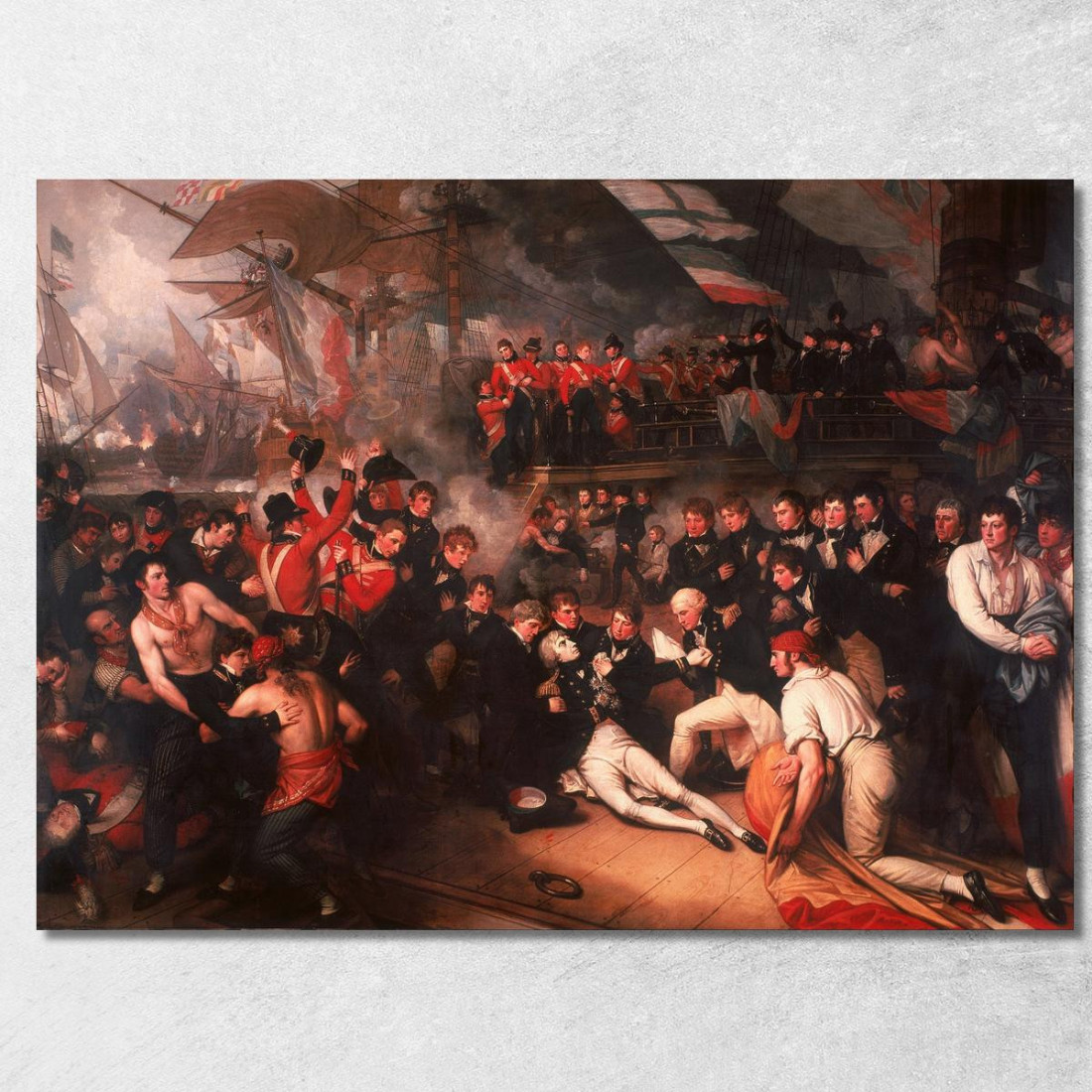 La Morte Di Nelson Benjamin West bwt65 quadro stampato su tela La Morte Di Nelson Benjamin West bwt65 quadro stampato su tela