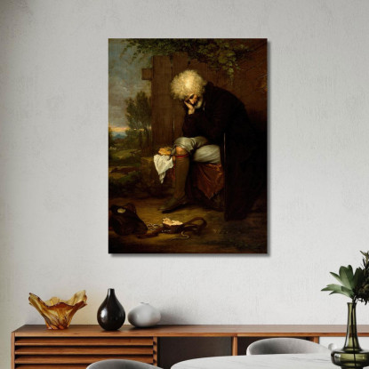 Il Pellegrino Piange Il Suo Asino Morto Benjamin West bwt71 quadro stampato su tela