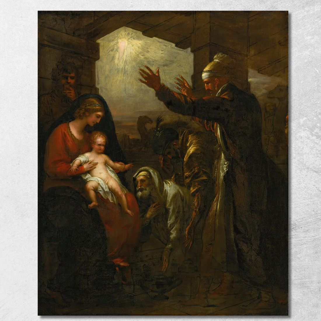 L'Offerta Dei Saggi Benjamin West bwt72 quadro stampato su tela L'Offerta Dei Saggi Benjamin West bwt72 quadro stampato su tela