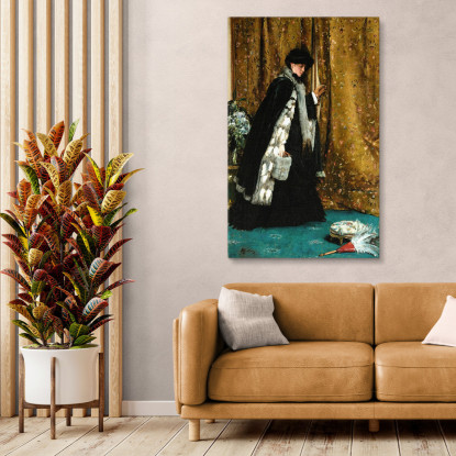La Visita Mattutina Alfred Stevens stal86 quadro stampato su tela