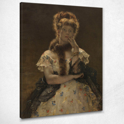 La Sfinge Parigina 2 Alfred Stevens stal88 quadro stampato su tela