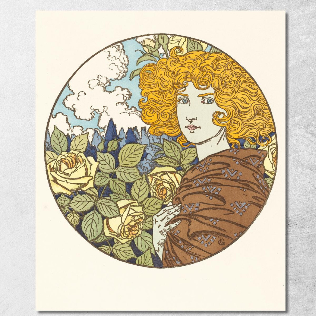 Gelosia Gelosia Eugène Grasset egs13 quadro stampato su tela Gelosia Gelosia Eugène Grasset egs13 quadro stampato su tela