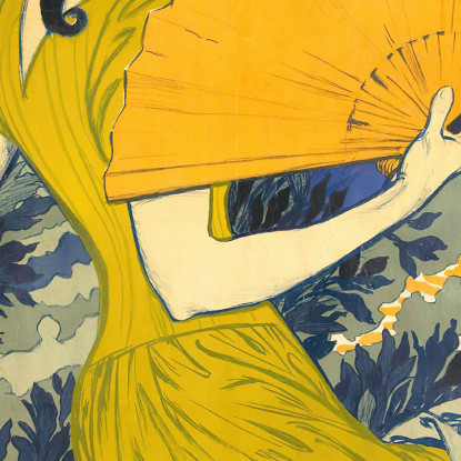 Il Fan Eugène Grasset egs18 quadro stampato su tela