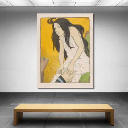 Donna Dipendente Dalla Morfina Eugène Grasset egs21 quadro stampato su tela