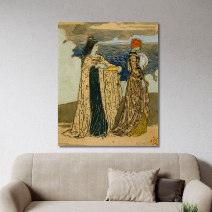 Principessa Della Leggenda Eugène Grasset egs24 quadro stampato su tela