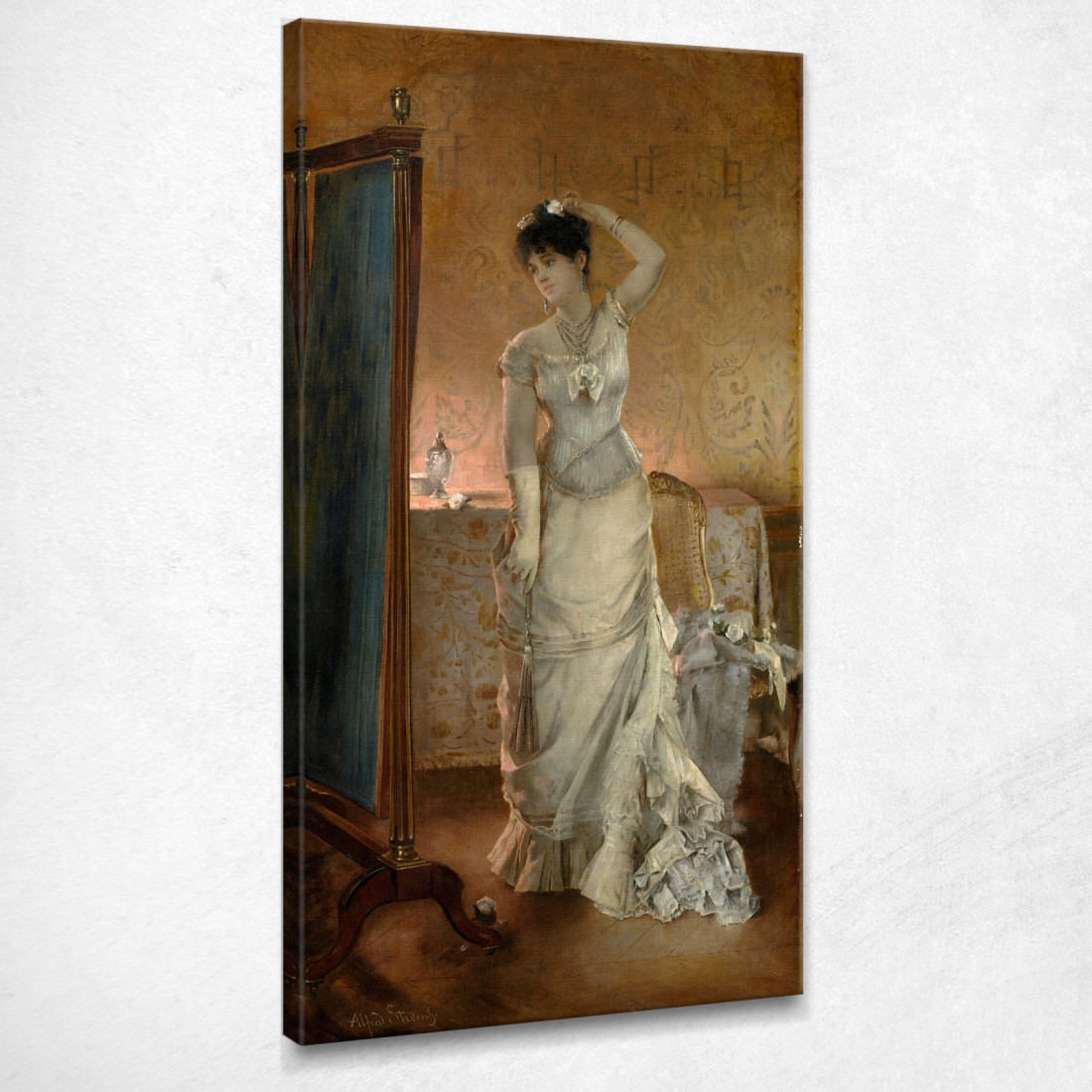 Inverno Alfred Stevens stal98 quadro stampato su tela