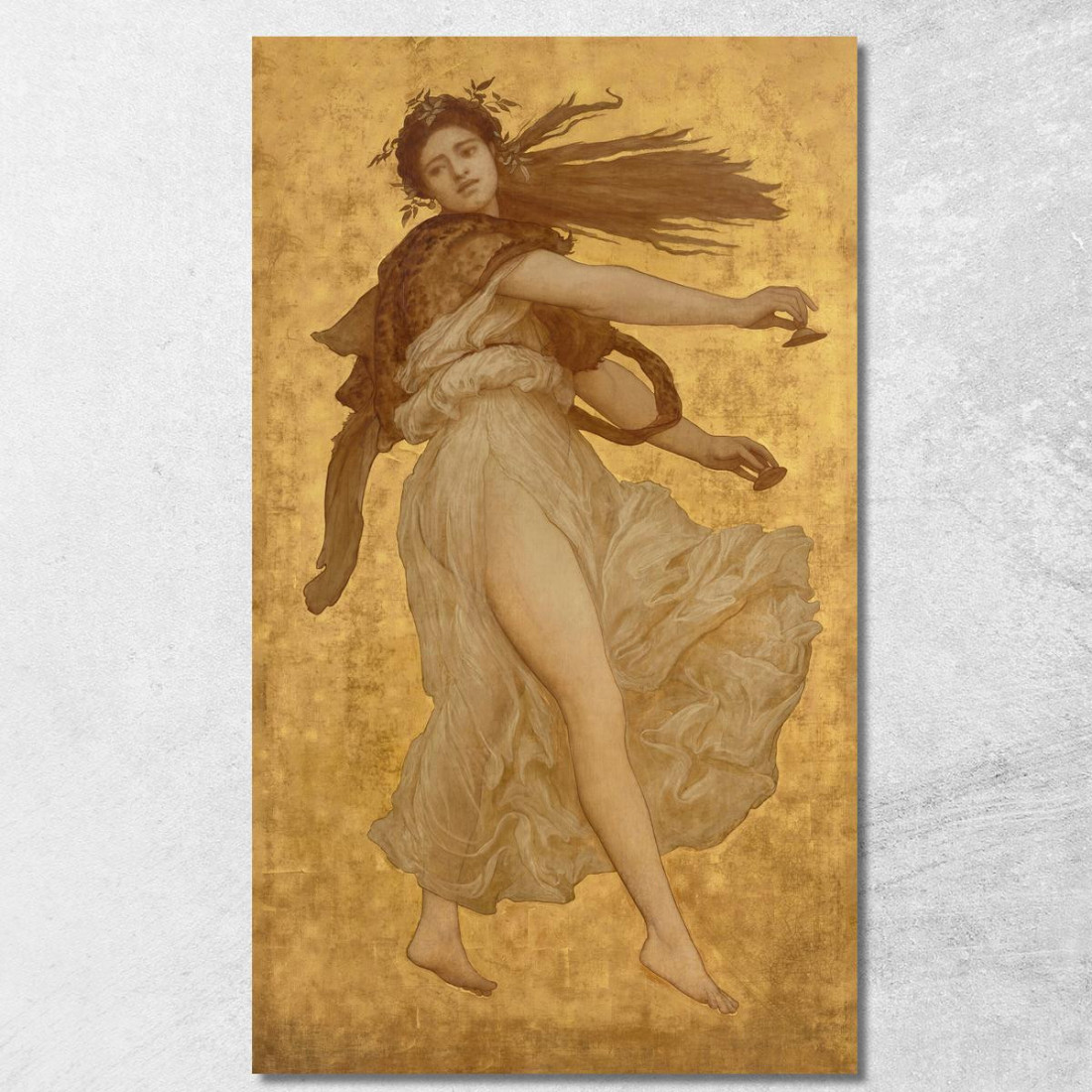 Una Ragazza Che Balla Con I Piatti In Una Veste Bianca Frederic Leighton flg2 quadro stampato su tela Una Ragazza Che Balla Con I Piatti In Una Veste Bianca Frederic Leighton flg2 quadro stampato su tela