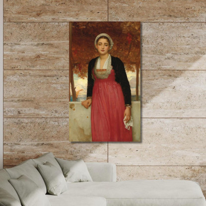 Giallo Frederic Leighton flg5 quadro stampato su tela