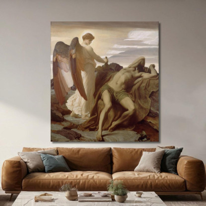 Elia Nel Deserto Frederic Leighton flg18 quadro stampato su tela