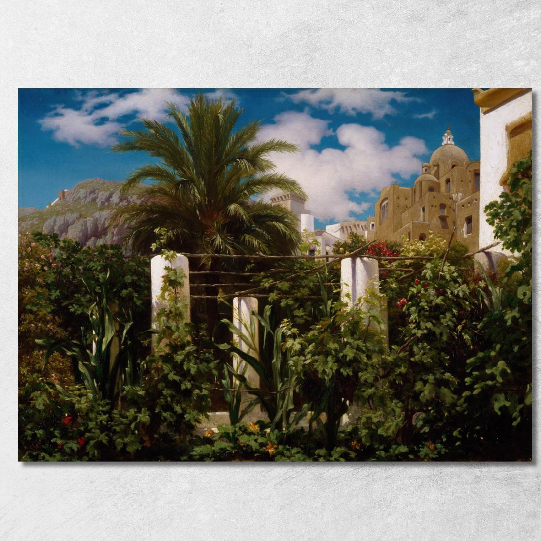Giardino Di Una Locanda Capri Frederic Leighton flg21 quadro stampato su tela