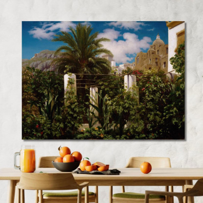 Giardino Di Una Locanda Capri Frederic Leighton flg21 quadro stampato su tela